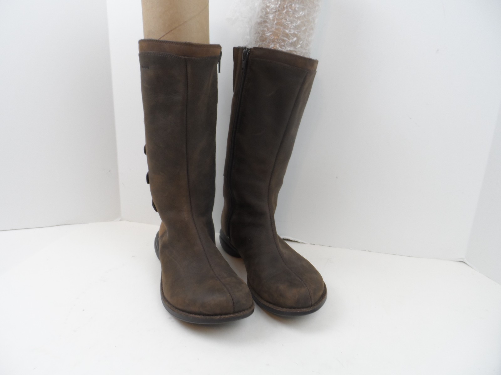 Stivali Merrell donna Captiva Launch alti impermeabili in pelle marrone taglia 7 5 US