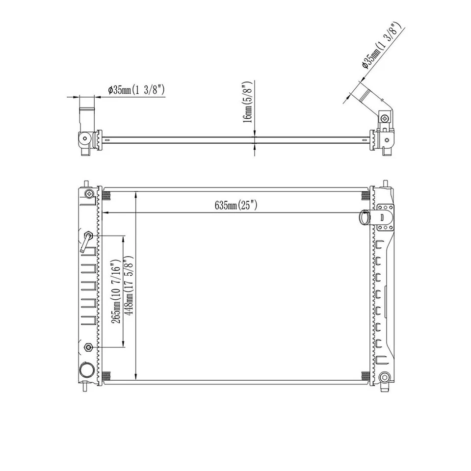 Radiator 17.88" (454.2 mm) for 2011-2013 INFINITI M37 2014-2019 INFINITI Q70 - Image 4 of 4
