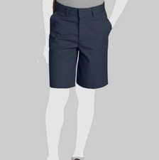  180 Dickies Boys Blue Relaxed Fit Flat Front Casual Chino Shorts Pants 10 H
