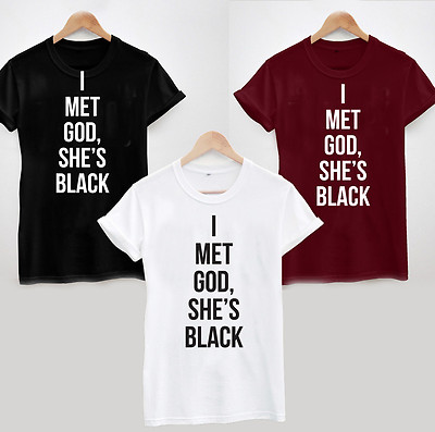 Funny Novelty Vest Singlet Top I Met God Shes Black