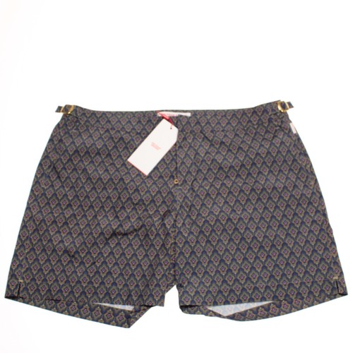 Orlebar Brown NWT Swimsuit Size 38 US In Blue Polyester Bulldog Sunny Deco - Picture 2 of 16