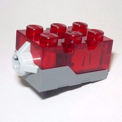 New Lego Electric Light Brick 2 X 3 X 1 1 3 Red Led Trans Red Top Light Up Piece Ebay