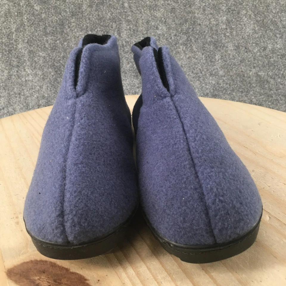 Dearfoams Slippers Womens 9 Slip On Blue Comfort Round Toe Fleece Flats - Image 4 of 4