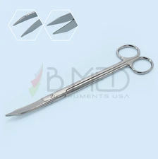 OR Grade Martin Cartilage Scissors Curved 8" Serrated Blade Orthopedic