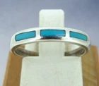Vintage Native American Turquoise Unsigned Silver Ring Size 6