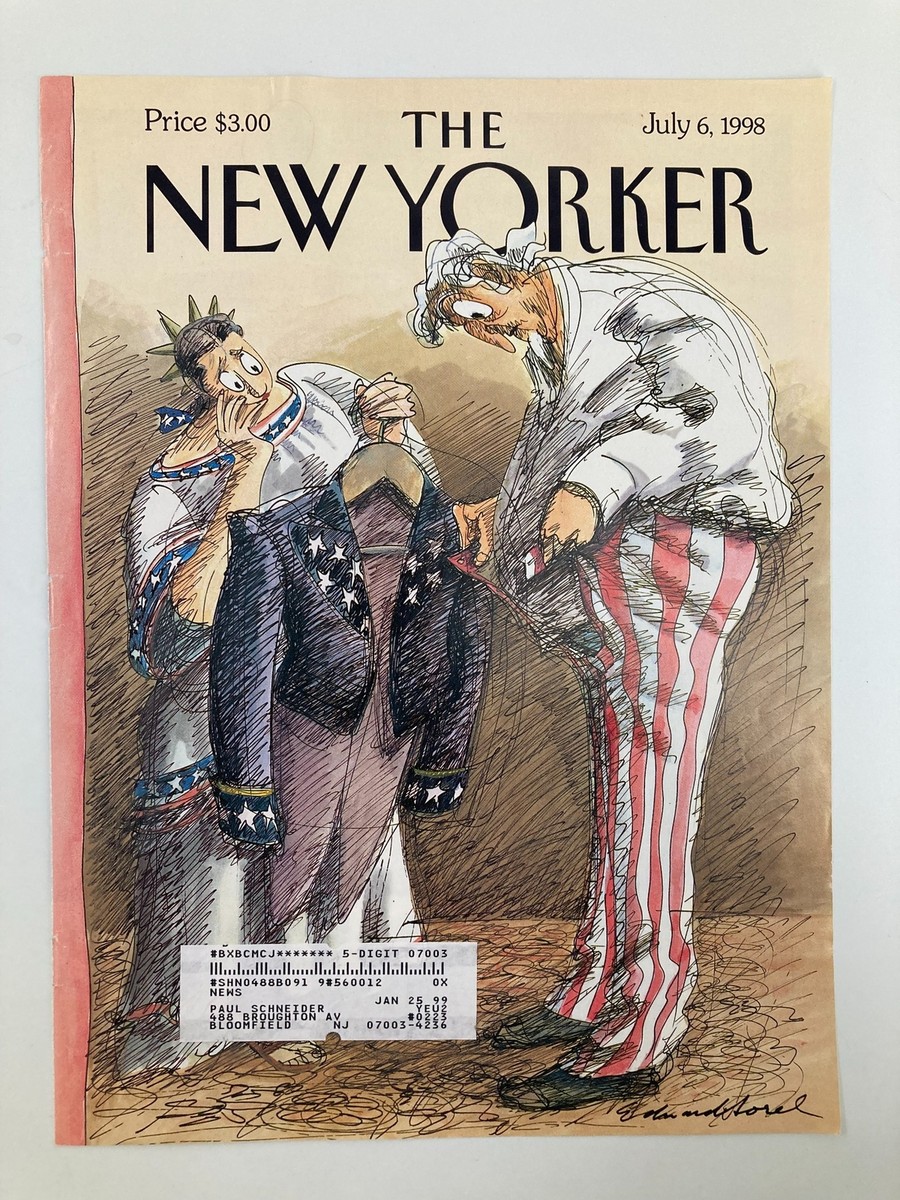 COVER ONLY The New Yorker July 6 1998 Unexpected Surplus by Edward