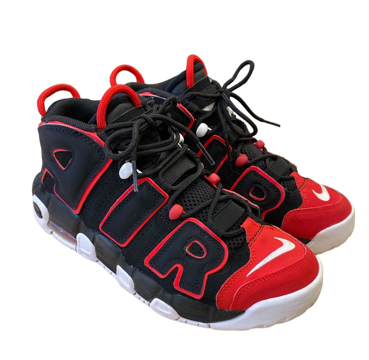 0961) Nike Air More Uptempo Chicago BRED Black/Red Toe FB1344-001 0961) Nike Air More Uptempo Chicago BRED Black/Red Toe FB1344-001