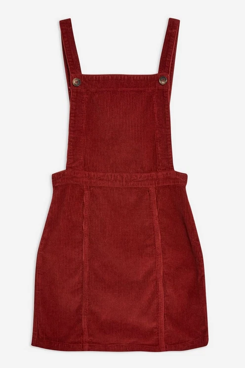 Topshop red store cord dress