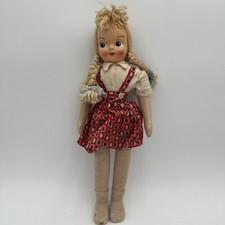 Vintage Celluloid Face Dutch Girls Doll From the 40's or 50's- 16' tall