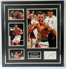 Oscar De La Hoya World Boxing Champion Signed & Framed Display + Dealer COA