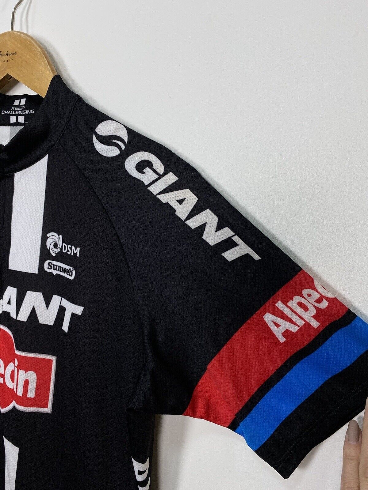 Giant Alpecin Full Zip Bib Bike Cycling Jersey Shirt Menâs Size M Top 