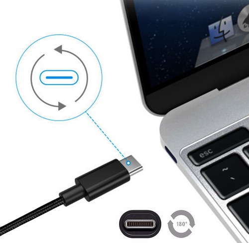 2 Metros Cable De Datos USB Tipo C USB-C Cable De Carga Para BlackBerry DTEK70 - Imagen 4 de 5