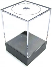 Chessex Medium Display Box Clear Black Lid - Holds Dice Mini Figures 1.5x1.5x2.5