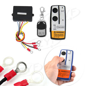 Wireless Remote Control Winch Kit For Truck Jeep ATV Car 15M/50ft DC12V