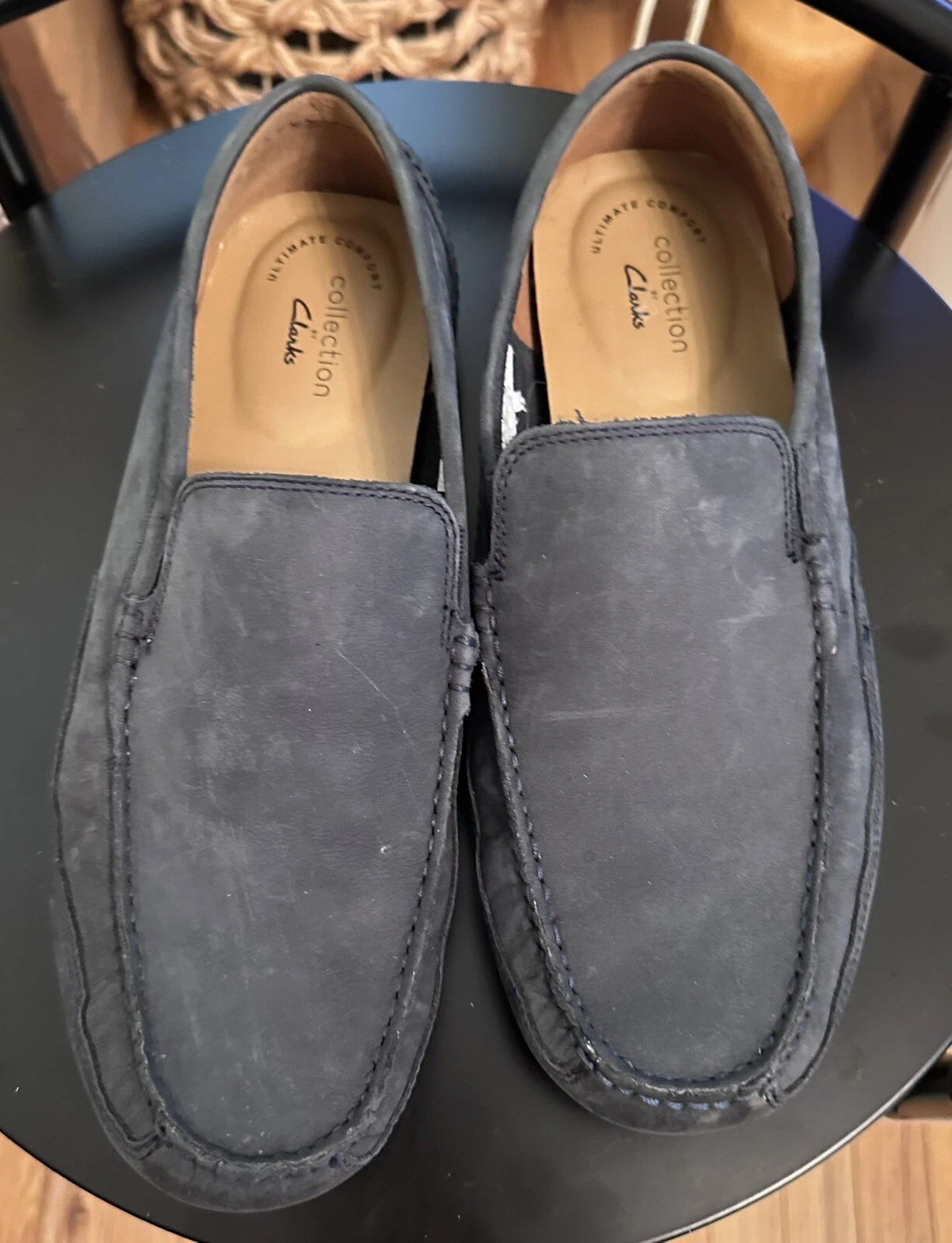 Scarpe mocassino uomo Clarks collezione Oxford da passeggio blu navy US 10 5M