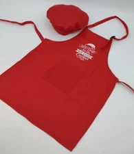 Chef Christmas, Art Apron Hat for Kids Children, Cooking, 5-12 year olds