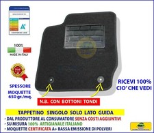 Tappetino Specifico COMPATIBILE con Fiesta dal 2011 al 2017 Tappeti auto Moquett