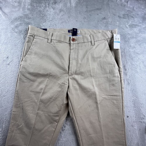 IZOD Basix Performance Slim Pants Men's 36x30 Beige Tan 534130 Golf Casual NWT - Picture 8 of 15