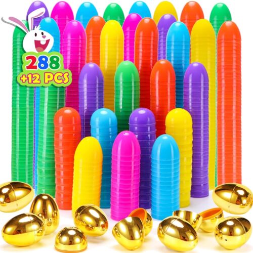 Versatile 300-Pack Plastic Easter Eggs - Ideal for Parties and Holiday Gifts