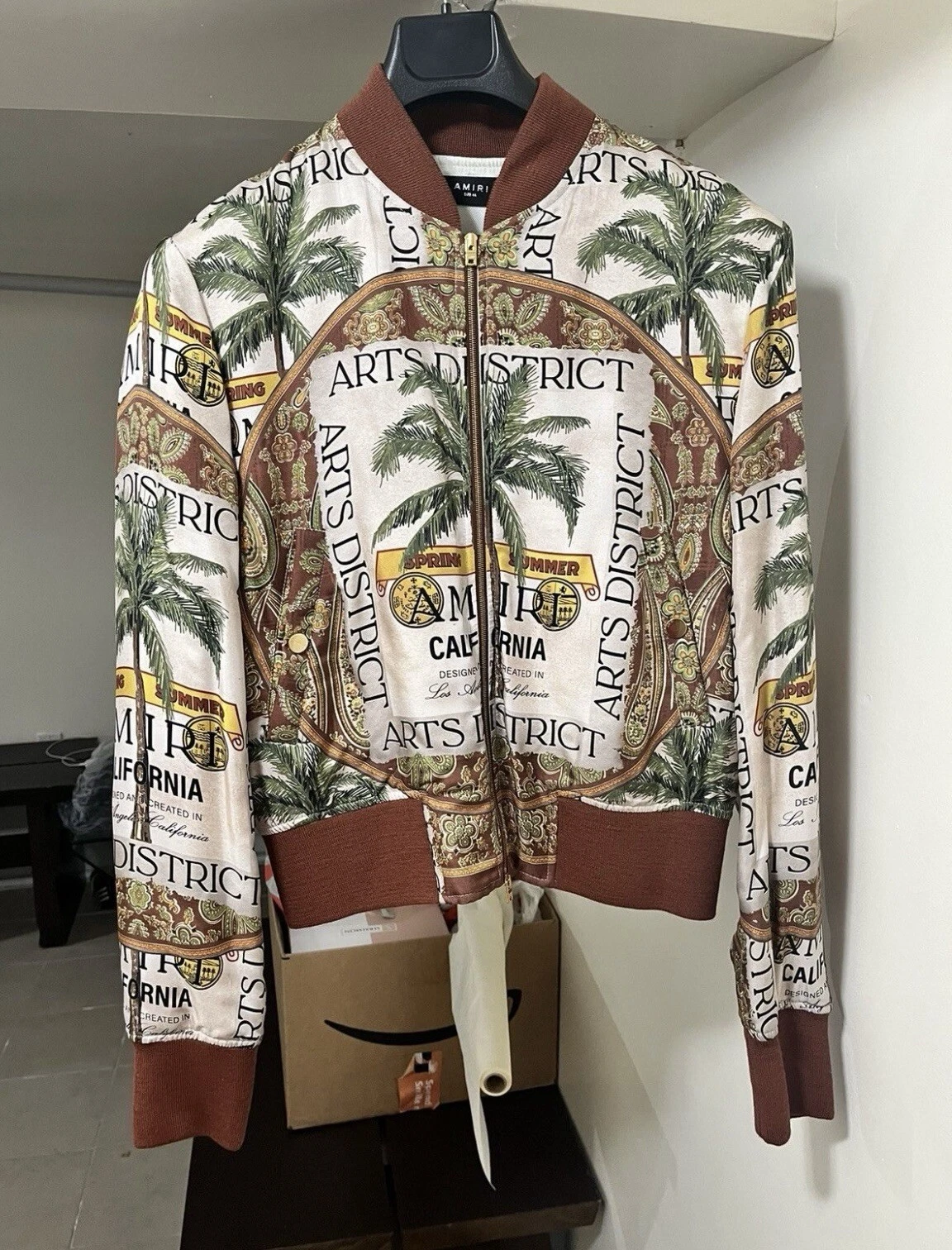 Giacca bomber Amiri etichetta rum taglia 46
