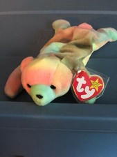 RETIRED 1999 TY BEANIE BABIES SAMMY THE BEAR WITH TAG ERRORS AND PE PELLETS