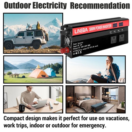 Convertidor solar de onda sinusoidal modificada de 5000 W para automóvil DC 12 V a CA 110 V - Imagen 13 de 20