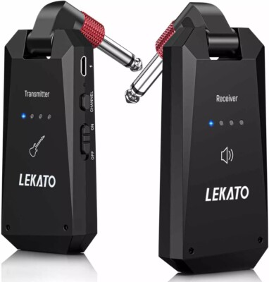 Lekato 5,8 GHz drahtloser Gitarrensender Empfänger, starke Anti-Interferenz für
