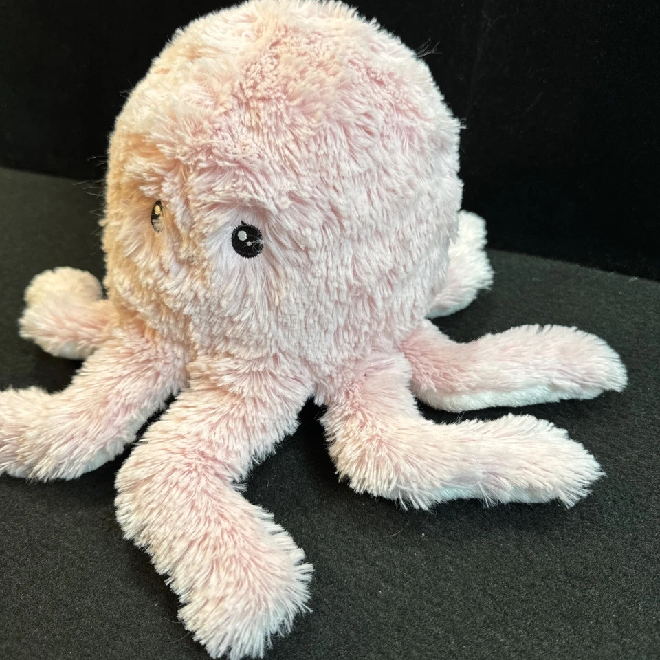 Juguete de peluche de peluche aplastable mini pulpo rosa 6'x11" Foto 3 de 4