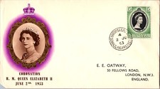 1953 UK Somaliland Protectorate Coronation H M Elizabeth II Cover To England