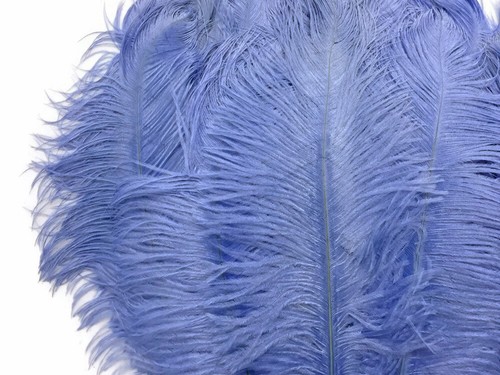 10 Pieces - 11-13" Light Blue Ostrich Dyed Drabs Feathers Centerpiece Costume - Picture 8 of 8