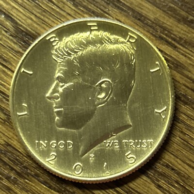 2015 P Gold Toned Kennedy Half Dollar Coin #1 | eBay