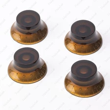 4 Pcs Amber 18 Fine Splines LP Guitar Control Knobs Speed Knob for Les Paul SG