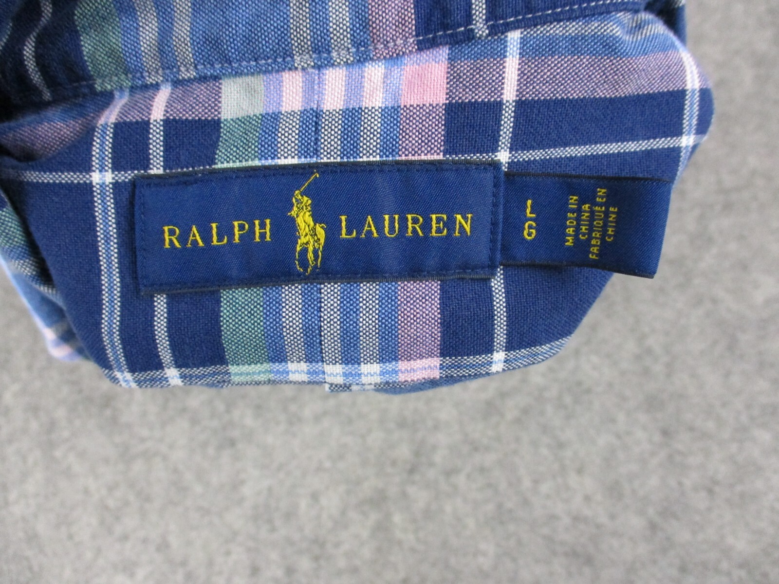 Ralph Lauren camicia uomo grande blu viola Mardas pony Oxford tessuto abbottonato