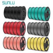 SUNLU 5 1KG PLA PLA PETG SILK ABS 3D Printer Filament 1.75mm Vacuum Packing