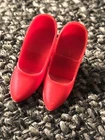 Vintage Barbie Doll Red Closed Toe Heels Shoes Pumps JAPAN Mattel