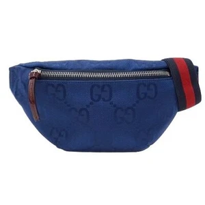 Sac bandoulière Gucci bleu nylon occasion avec accessoires