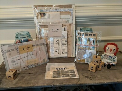 100+ HUGE LOT of Vintage Paper Scrapbooking Ephemera Junk Journal Bundle Etc