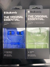 Skullcandy Ink'd Wired Earbuds with Microphone - Green, Blue Brand New