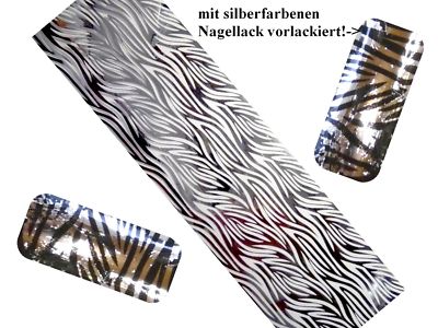 15cm Transferfolie Tiger, Animalprint auf transparent, Nagelfolie