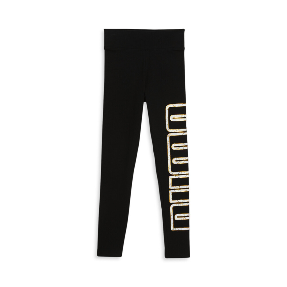 Puma Flawless Pack CtnSpandex Legging Yth Girls Black Casual Athletic Bottoms 85