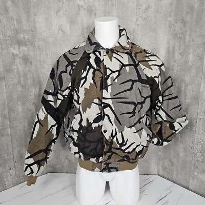 Vintage Predator Camouflage Mens L Jacket Quilt Lined Mid Weight