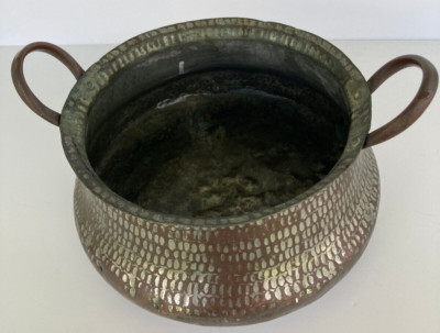 Antique Copper Cauldron Kettle Pot Hammered copper Cauldron