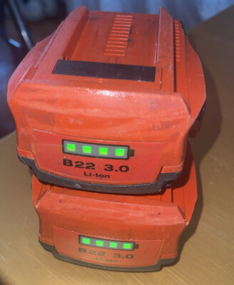 2  Hilti CPC B22 3.0 Ah  Li-Ion Cordless Tool Batteries