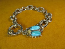 SCARAB BRACELET BARBARA BIXBY TURQUOISE DOUBL...