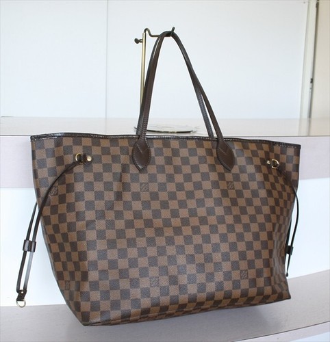 AUTHENTIC LOUIS VUITTON NEVERFULL GM Damier Ebene Tote bag No.1498 - Picture 3 of 24