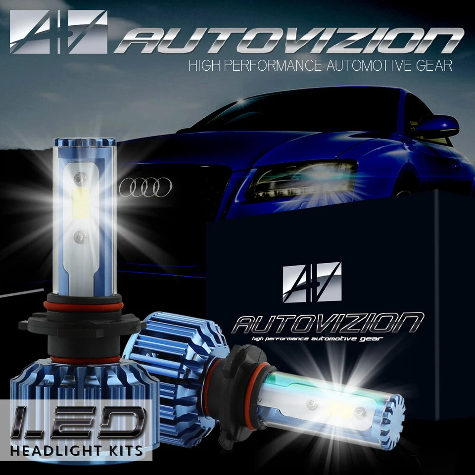 AUTOVIZION LED Headlight kit 9004 HB1 6000K for Nissan Stanza 1985-1992 - Image 2 of 4