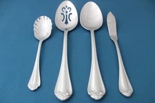 4pc Serving Tablespoon Pierced Reed & Barton ROSELAND 18/10 Stainless China NEW