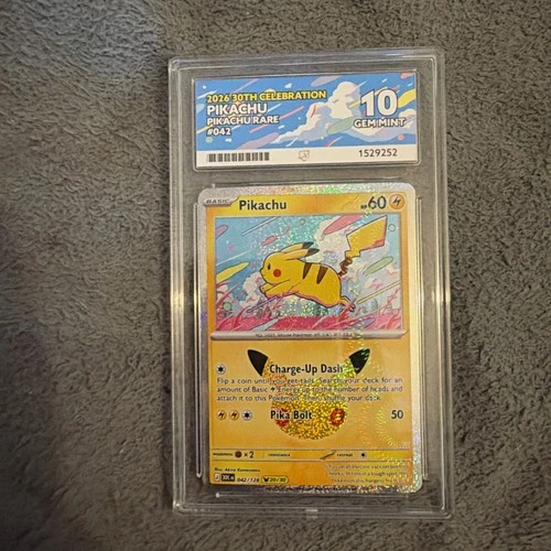 Pikachu 042/128 ACE graded card