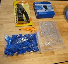 RJ45 Crimping Tool Kit Ethernet Pass Through Crimper Network Cat5 Cat6 Cat7