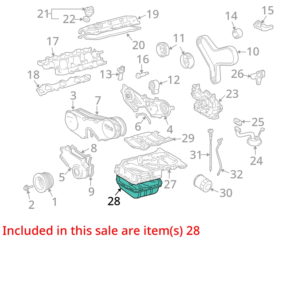 Toyota Camry 1994-2006 cárter de aceite del motor Koglw Foto 3 de 4